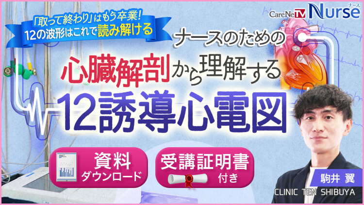【資料・受講証明書付き】ナースのための心臓解剖から理解する12誘導心電図